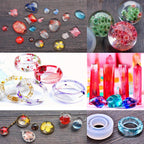 Jewelry Making Beginner Kit with 15 Resin Molds, Opal Pigments, Tools for DIY Earrings Necklaces Bracelets