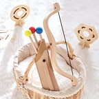 Junior Archery Set Wooden Bow and Soft-Tip Arrows with Fabric Quiver for Kids Ages 3-6