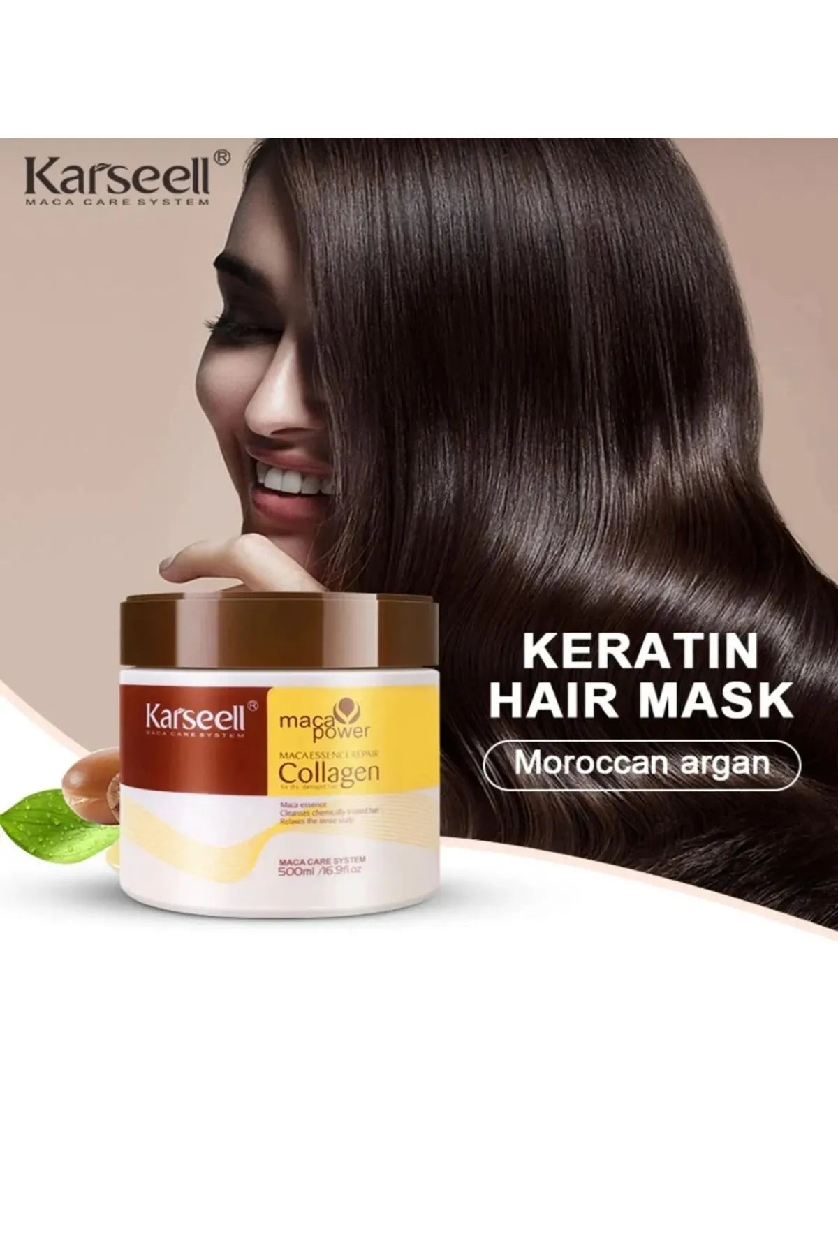 Karseell Maca Repairing Hair Treatment Mask with Hydrolyzed Collagen for Dry, Damaged, Frizzy Hair