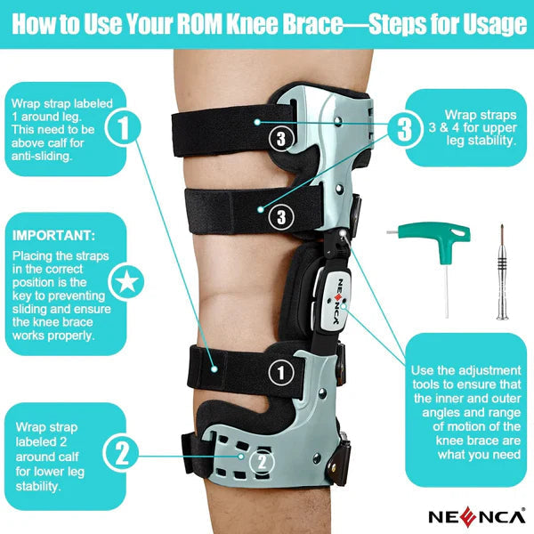 Knee Brace for Osteoarthritis Support with Medial and Lateral Stability Unloader Design