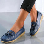 Orthopedic Leather Slip-On Loafers Breathable Cushioned Insole Comfortable Supportive Footwear