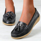 Orthopedic Leather Slip-On Loafers Breathable Cushioned Insole Comfortable Supportive Footwear