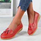 Orthopedic Leather Slip-On Loafers Breathable Cushioned Insole Comfortable Supportive Footwear