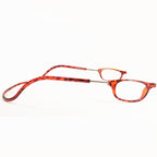 Magnetic Neck-Hanging Reading Glasses Unisex Adjustable Clear Polycarbonate Lenses