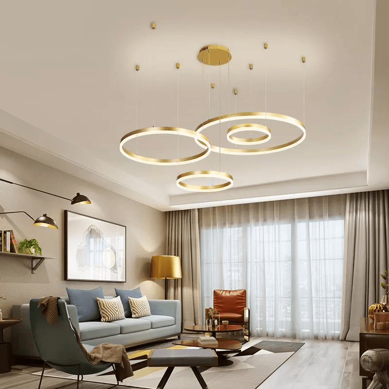 LumaNova Orb Pendant Light Aluminum Acrylic Sun and Moon Design Dimmable LED with Remote Control