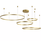 LumaNova Orb Pendant Light Aluminum Acrylic Sun and Moon Design Dimmable LED with Remote Control