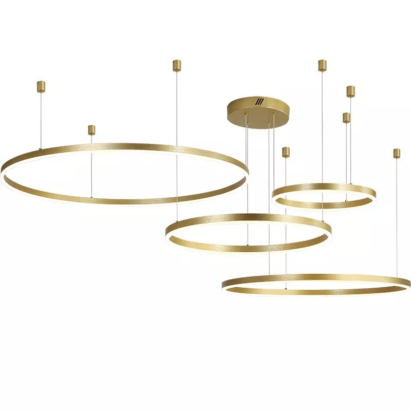 LumaNova Orb Pendant Light Aluminum Acrylic Sun and Moon Design Dimmable LED with Remote Control