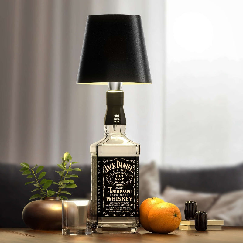 Lumi’Bouteille Wireless Bottle Lamp USB-C Rechargeable Touch Brightness Upcycled Bottle Light Indoor Outdoor