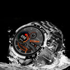 Men’s Smartwatch Stainless Steel Band Bluetooth Calls Multisport Fitness Tracker Health Monitor