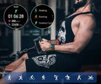 Men’s Smartwatch Stainless Steel Band Bluetooth Calls Multisport Fitness Tracker Health Monitor