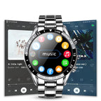 Men’s Smartwatch Stainless Steel Band Bluetooth Calls Multisport Fitness Tracker Health Monitor