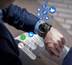 Men’s Smartwatch Stainless Steel Band Bluetooth Calls Multisport Fitness Tracker Health Monitor