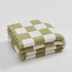 Plaid Blanket Soft Checkered Pattern Cozy Throw for Living Room Bedroom and Outdoor Use