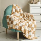 Plaid Blanket Soft Checkered Pattern Cozy Throw for Living Room Bedroom and Picnic Use