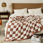 Plaid Blanket Soft Checkered Pattern Cozy Throw for Living Room Bedroom and Picnic Use