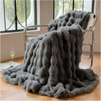 Soft Plush Throw Blanket Lightweight Travel Sofa Bedspread Cozy Comfort 100x160cm to 180x200cm