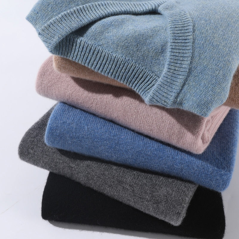 Men's Cashmere Sweater Soft Warm Knitwear Classic Fit Casual and Office Wear