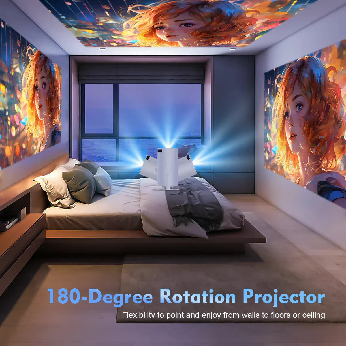 Magcubic HY300 Pro 4K Projector Android 11 Dual WiFi6 Bluetooth 5.0 260 ANSI Lumens Outdoor Home Theater