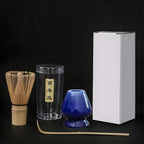 3-Piece Bamboo Matcha Whisk Set with Stand and Teaspoons for Japanese Tea Preparation
