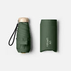 Foldable Mini Umbrella Compact UV Protection Wind Resistant Lightweight Portable 19cm