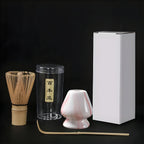 3-Piece Bamboo Matcha Whisk Set with Stand and Teaspoons for Japanese Tea Preparation