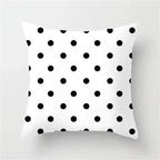 Geometric Black and White Pillow Cover Modern Patchwork Design Standard Size