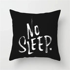 Geometric Black and White Pillow Cover Modern Patchwork Design Standard Size