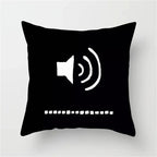 Geometric Black and White Pillow Cover Modern Patchwork Design Standard Size