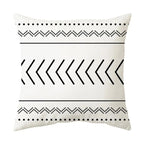 Geometric Black and White Pillow Cover Modern Patchwork Design Standard Size