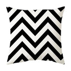 Geometric Black and White Pillow Cover Modern Patchwork Design Standard Size