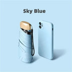 Foldable Mini Umbrella Compact UV Protection Wind Resistant Lightweight Portable 19cm
