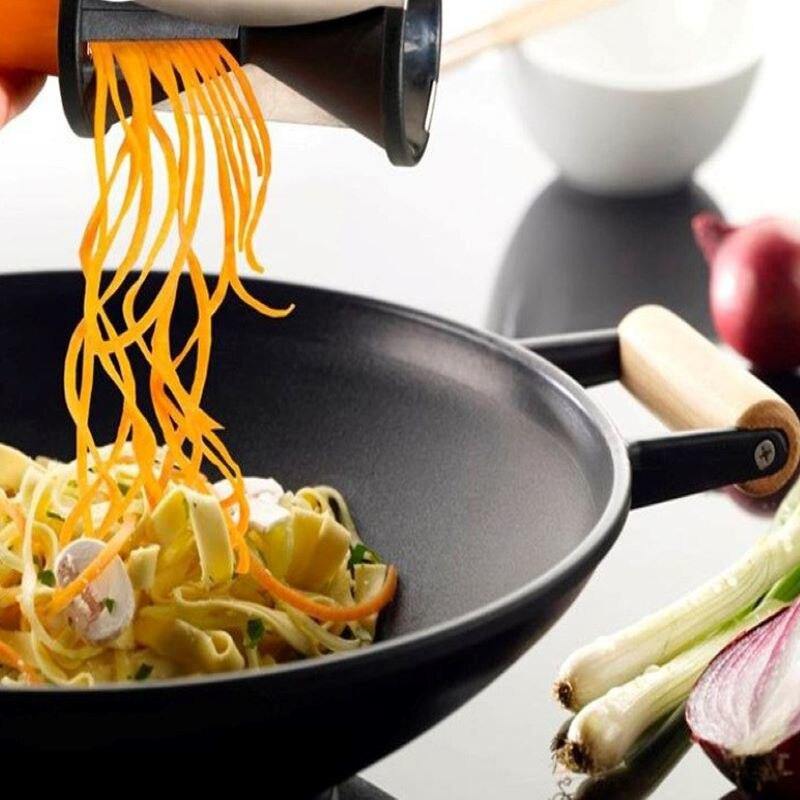 Harrow Vegetable Spiralizer Stainless Steel Dual Blade Kitchen Spiral Cutter White Green Black