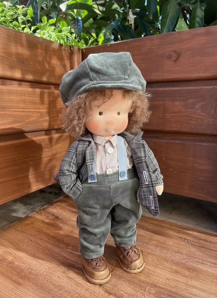 Handmade Waldorf Doll 30 cm Soft Pure Cotton Hypoallergenic Toy for Children
