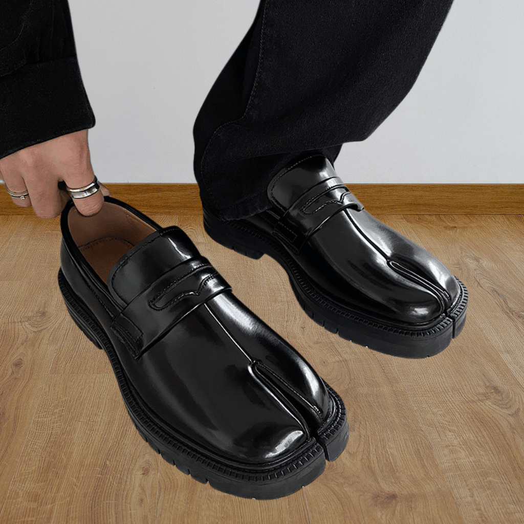 Men's Split Toe Dress Shoes Thick Sole Comfortable Durable Casual Formal Footwear