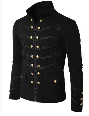 Men's High Collar Jacket Modern Fit Tailored Silhouette Premium Fabric Rafael