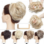 Messy Bun Hair Crunchie Heat-Resistant Synthetic Fiber Hair Scrunchie for Easy Updo and Secure Fit