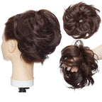 Messy Bun Hair Crunchie Heat-Resistant Synthetic Fiber Hair Scrunchie for Easy Updo and Secure Fit