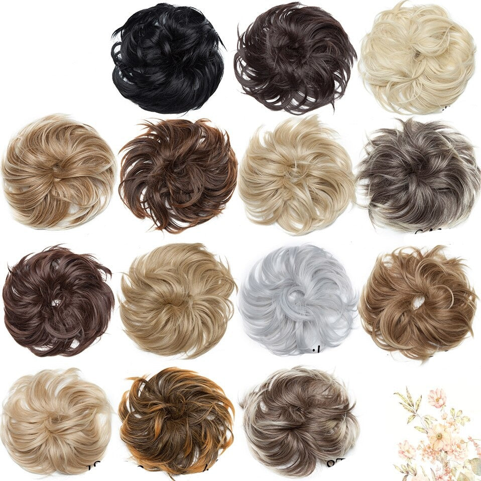 Messy Bun Hair Crunchie Heat-Resistant Synthetic Fiber Hair Scrunchie for Easy Updo and Secure Fit