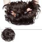 Messy Bun Hair Crunchie Heat-Resistant Synthetic Fiber Hair Scrunchie for Easy Updo and Secure Fit