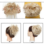 Messy Bun Hair Crunchie Heat-Resistant Synthetic Fiber Hair Scrunchie for Easy Updo and Secure Fit