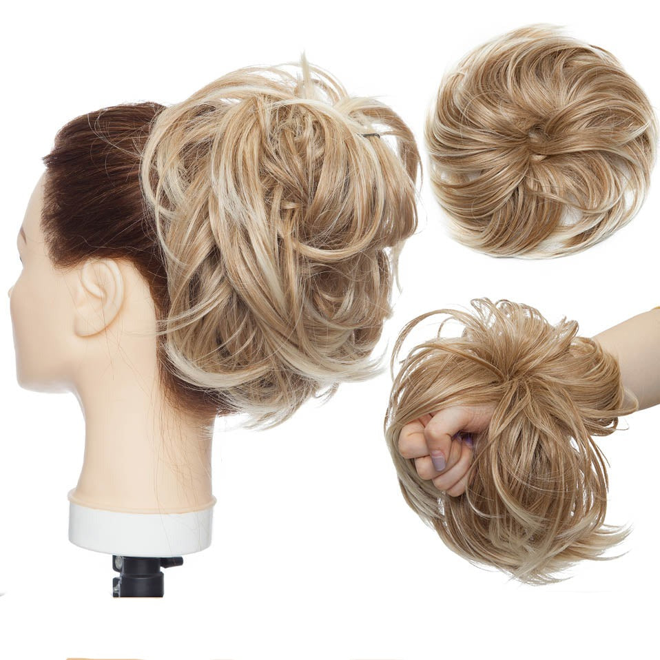 Messy Bun Hair Crunchie Heat-Resistant Synthetic Fiber Hair Scrunchie for Easy Updo and Secure Fit