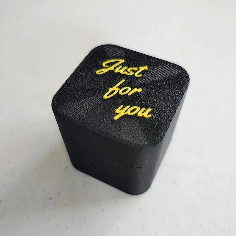 Middle Finger in a Box Gag Gift with Magnetic Lid Black and Gold Compact Prank Surprise 2x2x2 Inches