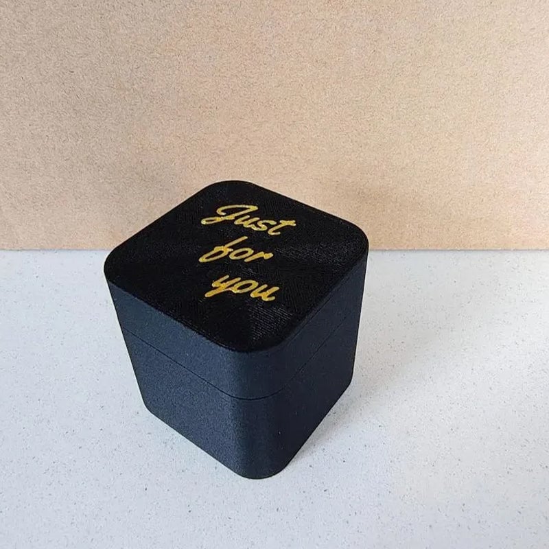 Middle Finger in a Box Gag Gift with Magnetic Lid Black and Gold Compact Prank Surprise 2x2x2 Inches