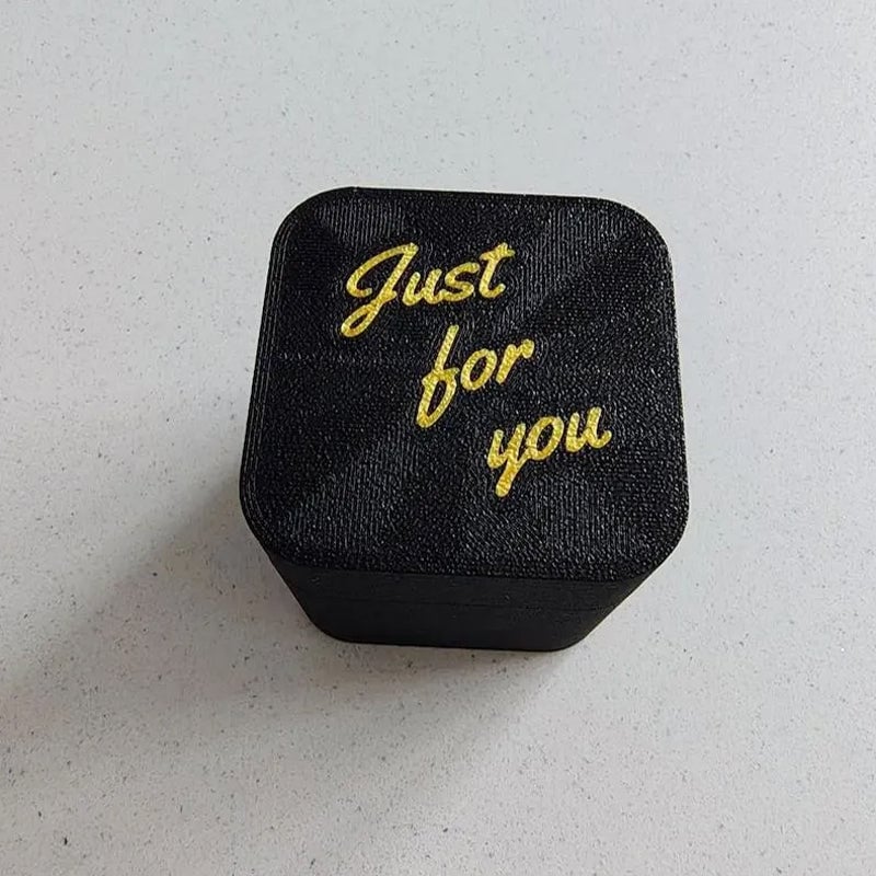 Middle Finger in a Box Gag Gift with Magnetic Lid Black and Gold Compact Prank Surprise 2x2x2 Inches