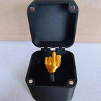 Middle Finger in a Box Gag Gift with Magnetic Lid Black and Gold Compact Prank Surprise 2x2x2 Inches