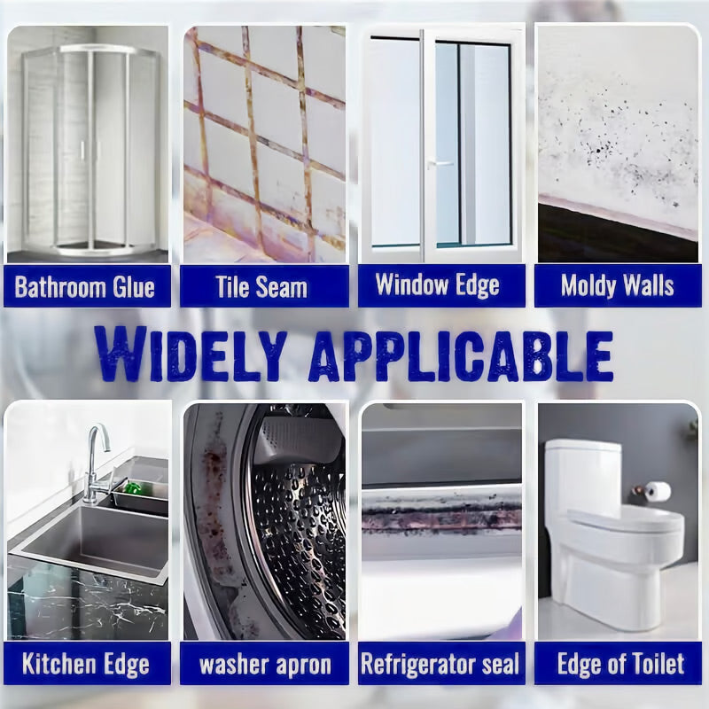 Gel Mold and Stain Cleaner Gel with Brush 3.4 oz for Bathroom Tiles Grout and Surfaces