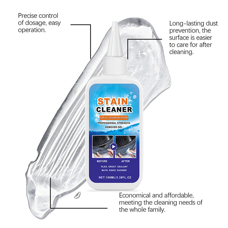 Gel Mold and Stain Cleaner Gel with Brush 3.4 oz for Bathroom Tiles Grout and Surfaces