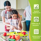 Children’s Safe Cooking Utensil Set 12-Piece Kids Kitchen Tools with Plastic Knives, Peeler, Cutting Board, and Cookie Cutters