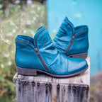 Cozy Ruched Ankle Boots Lightweight PU Leather Zip Closure Arch Support Women’s Fall Winter