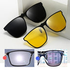 Polarized Flip-Up Clip-On Sunglasses Lightweight Magnesium Alloy UV400 TAC Lenses Black Blue Pink Silver